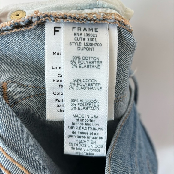Frame Denim le Skinny de Jeanne Jeans Size 25 - Picture 6 of 7